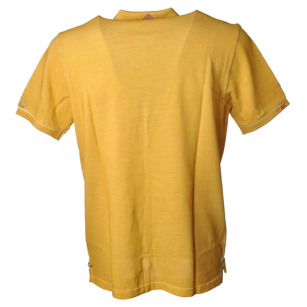 BoB Company - Polo Manica Corta Tre Bottoni - Giallo - T-Shirt - Made in Italy - Luxury Exclusive Collection